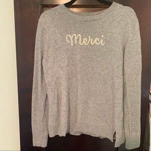 Banana Republic Cashmere Wool Blend Embroidered Sweater Size L